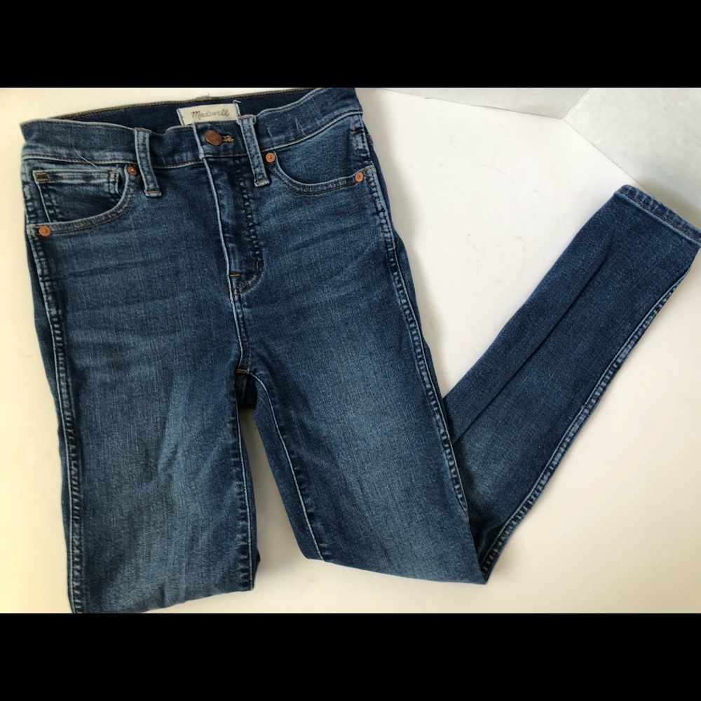 Madewell 10” High Rise Skinny Jeans Wendover Wash Size 24